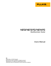 Thumbnail of document Manual - 1670 Series Multifunction Installation Testers